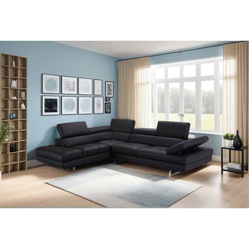Canapé modulaire 2 pièces Antalya, Noir