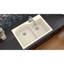 Quartz Luxe 33" L x 22" W Double Basin Drop-In Kitchen Sink with Aqua Divide-18959089