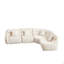 Canapé modulaire courbé 123.2, canapé modulaire en chenille nuage, quatre coussins-737732297
