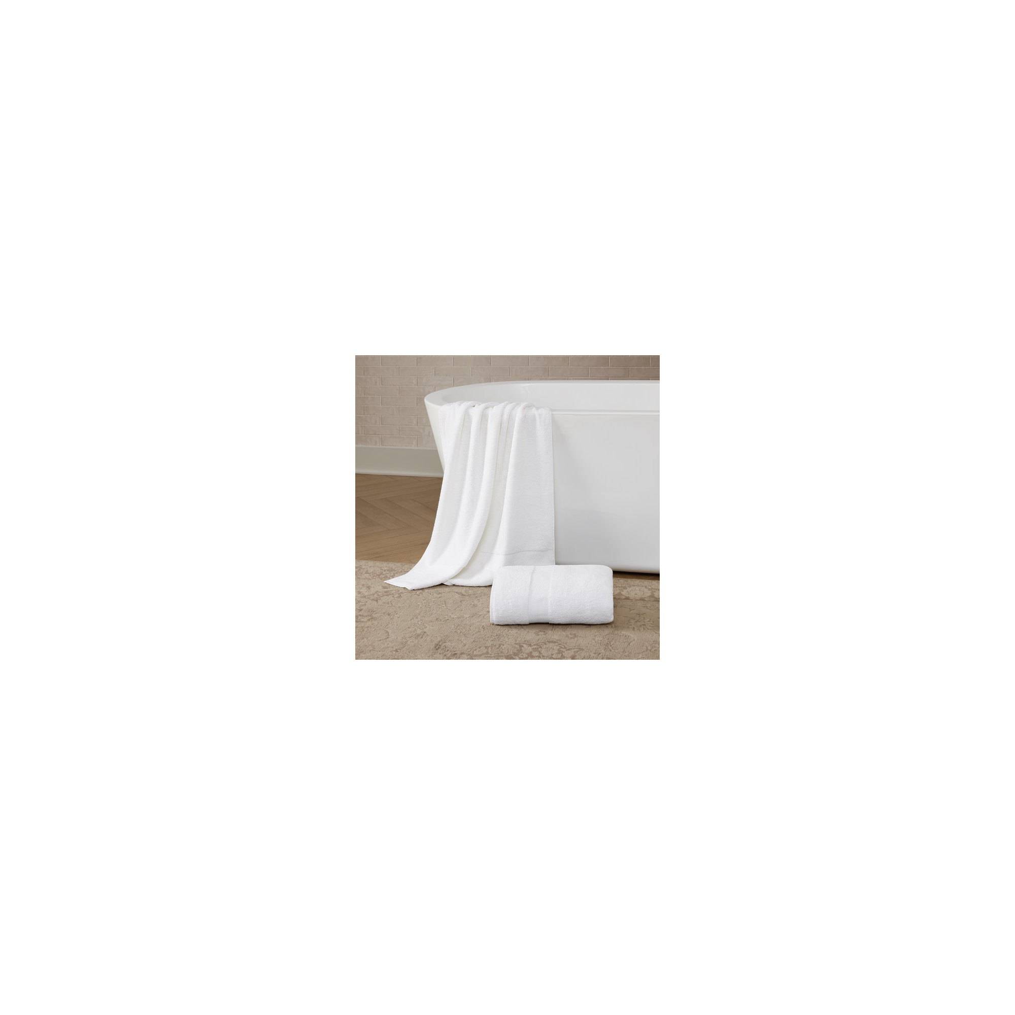 Joss & Main 100% Turkish Cotton 2 Piece Bath Sheet, White