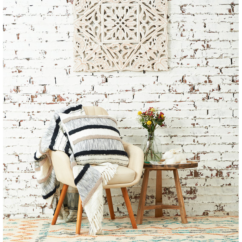 Benn Onyx Throw, Black Geometric Shapes