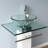 QieRao BV019S 35'' Tall Oval Pedestal Bathroom Sink with Faucet and Drain
