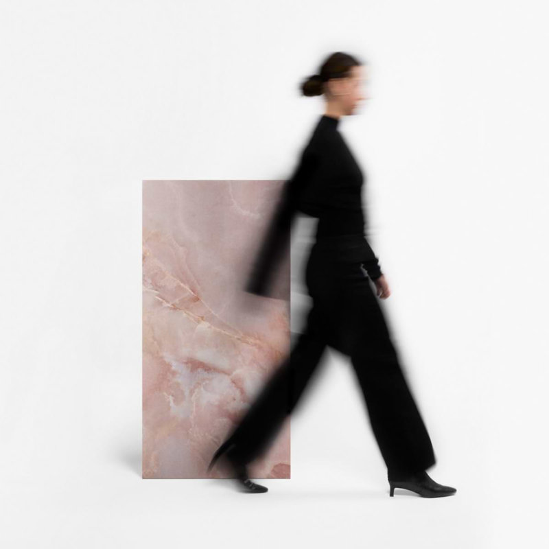 Jewel Onyx 24X48 Polished Porcelain Tile, Coral