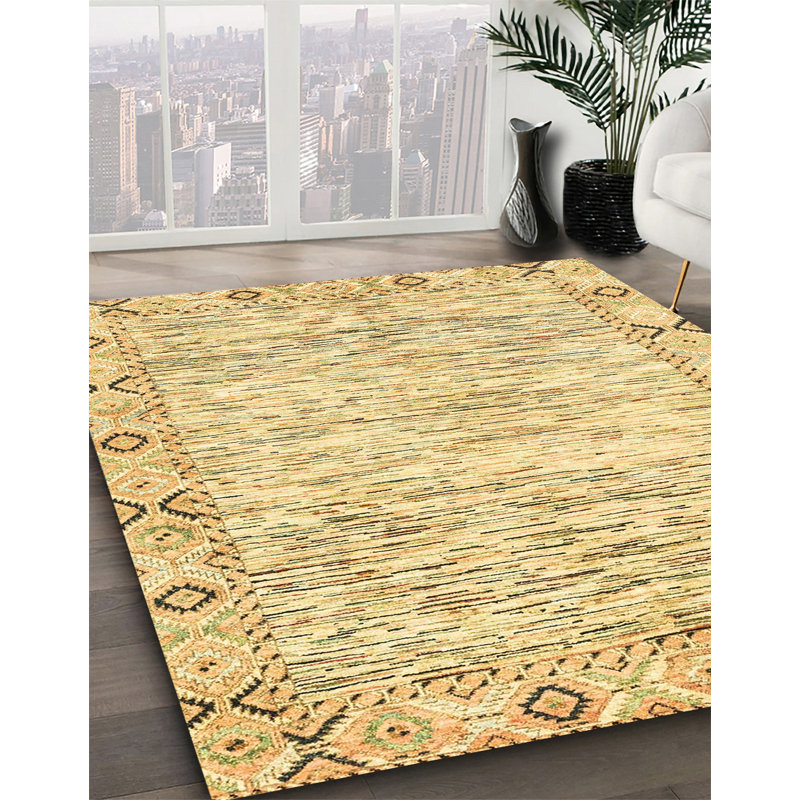 Tapis abstrait moderne 3418, Rond 7 pi