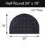 Tapis d'extérieur demi-rond 24 x 16 Drew