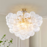 Catalyna Bubble Ball Semi Flush Mounting Ceiling Light Fixtures, Dia 24"