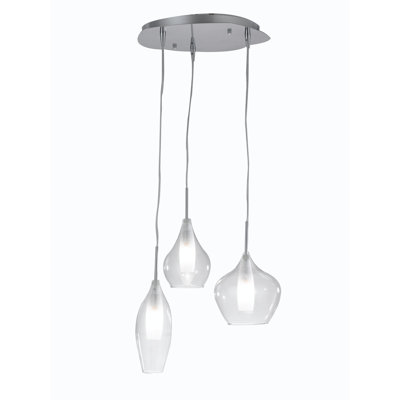 Linden Boulevard 3 - Light Chrome Cluster Pendant