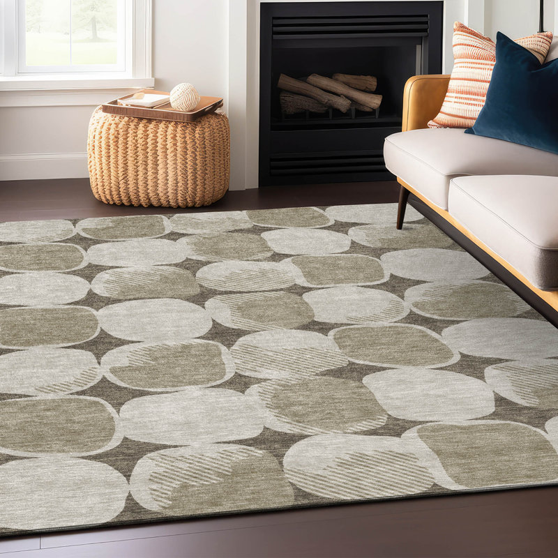 Malek Abstract Indoor / Outdoor Rug, Rectangle 9' x 12'
