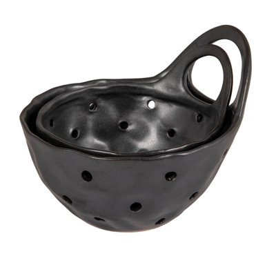 Wagaman Cream Reactive Glaze Stoneware Colanders