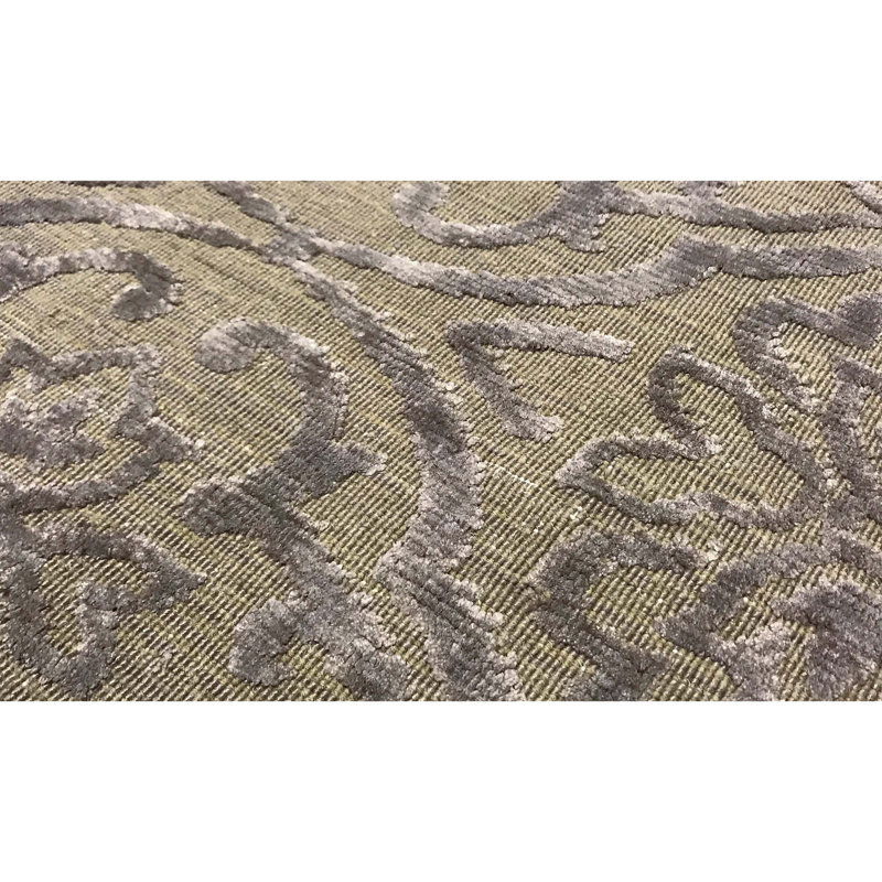 Wool Moroccan Area Rug in Gold