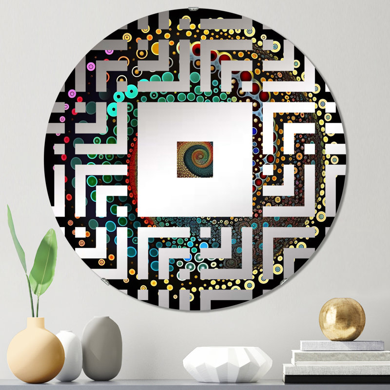 Aghwith - Miroir mural carré, 23,6 po x 23,6 po