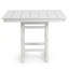Table de patio pliante en PEHD blanc, L 37,8 po x l 37,8 po x H 29,52 po, table de salle à manger d'extérieur toutes saisons