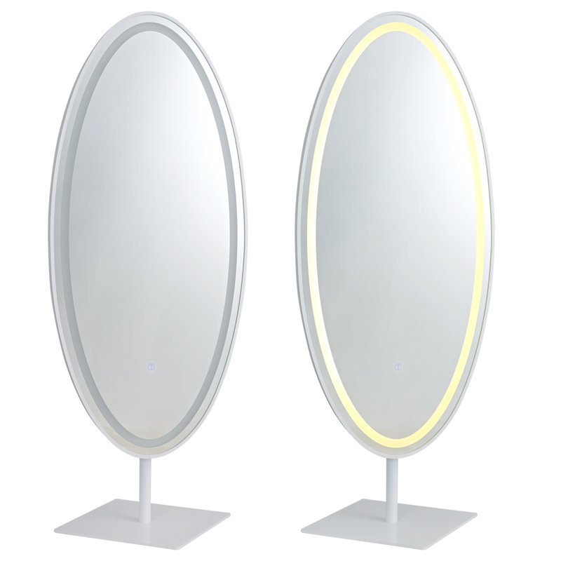 Iron Oval Floor Mirror