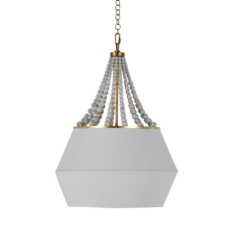 Luminaire suspendu en forme de dôme à 1 lumière avec détails en bois Soma