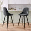 Upholstered Counter Stool with Solid Wood Frame