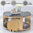 Gold Finish Coffee Table