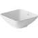 Bacino Porcelain Square Vessel Bathroom Sink with Overflow