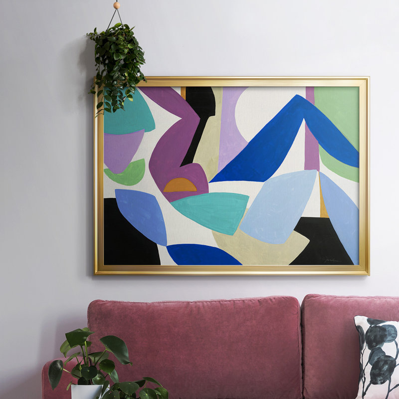 " Ode To Matisse I ", Gold, 30" H x 44" W x 1.5" D