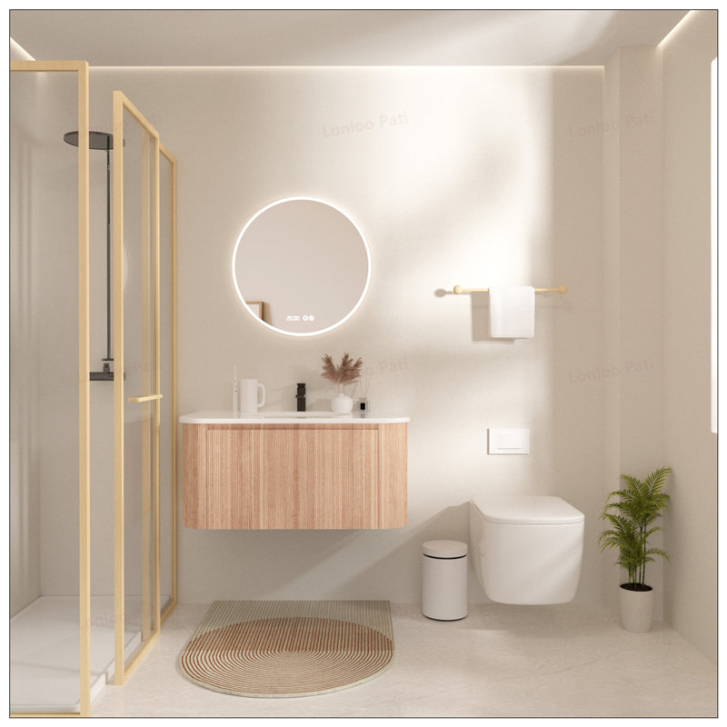 Meuble-lavabo flottant 36 po avec lavabo intégré, 25"