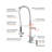 Brass Commercial Pull-Down Sprayer Kitchen Faucet 2 Handle With Locking Buckle And Soap Dispenser-103828756