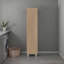 Armoire de rangement en chêne naturel avec tablette fixe