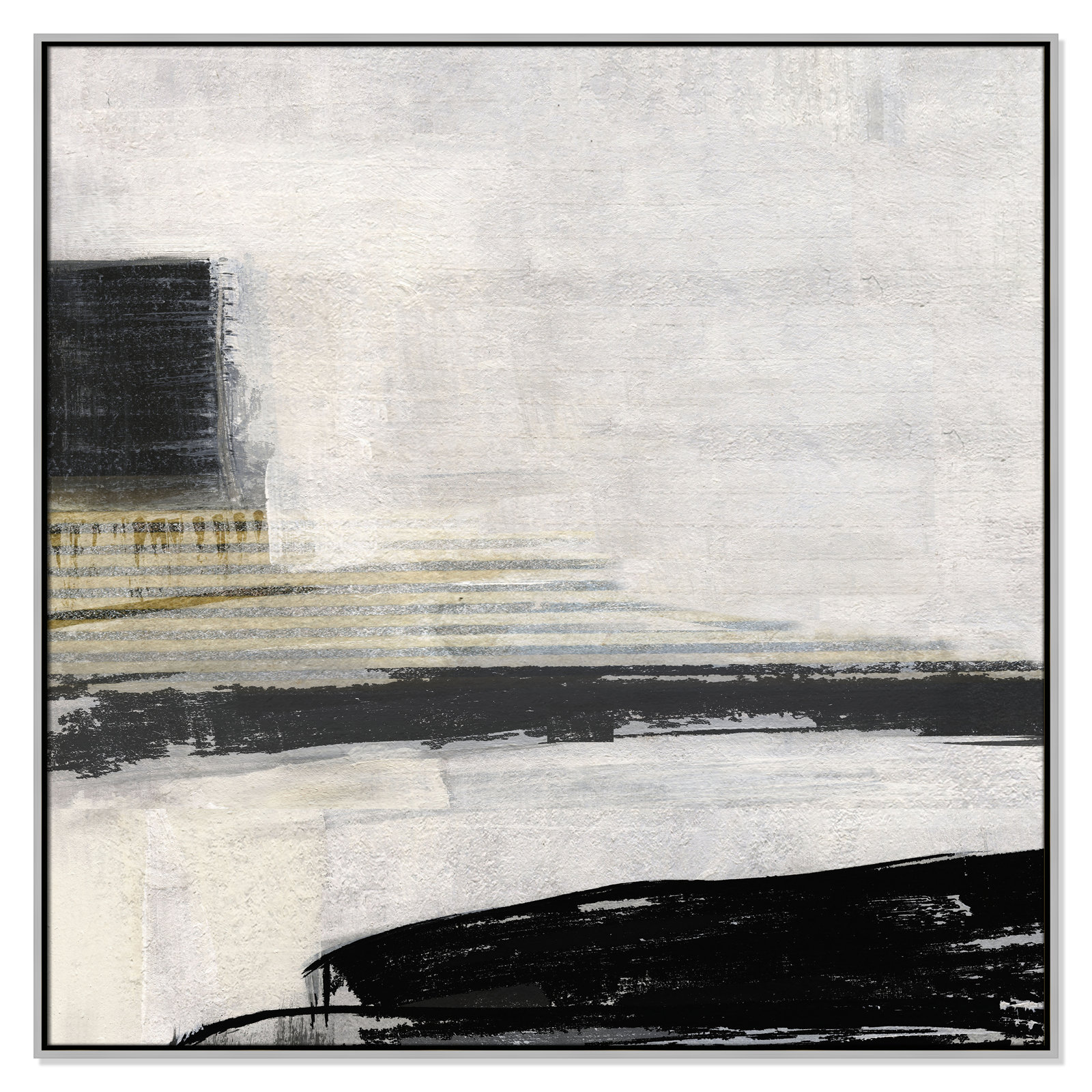 La Bande I Print by Sally Swatland, Silver, 46.5" H x 46.5" W