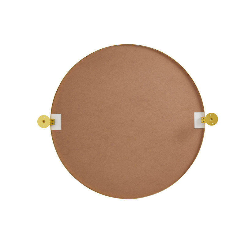 Belfield Metal Wall Mirror, 24" x 24", Gold