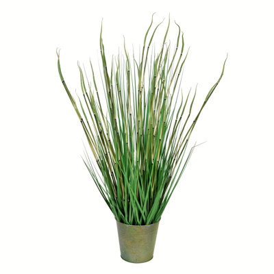 Herbe artificielle en pot