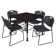 Kee Mobile Square Breakroom Table and Chair Set