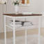 Table de bar, équipée de 2 tabourets de bar, avec dossier et cloison
