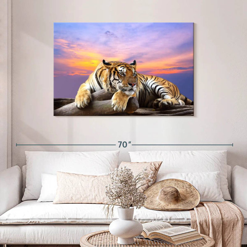 Lounging Tiger, 30" H x 45" W
