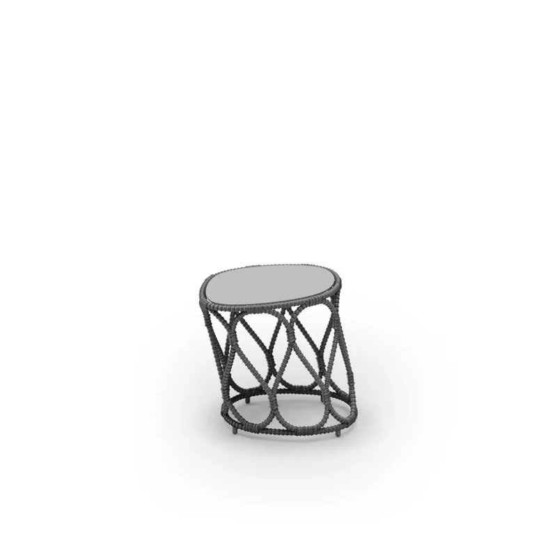 Forma Outdoor Side Table, Pale Gray
