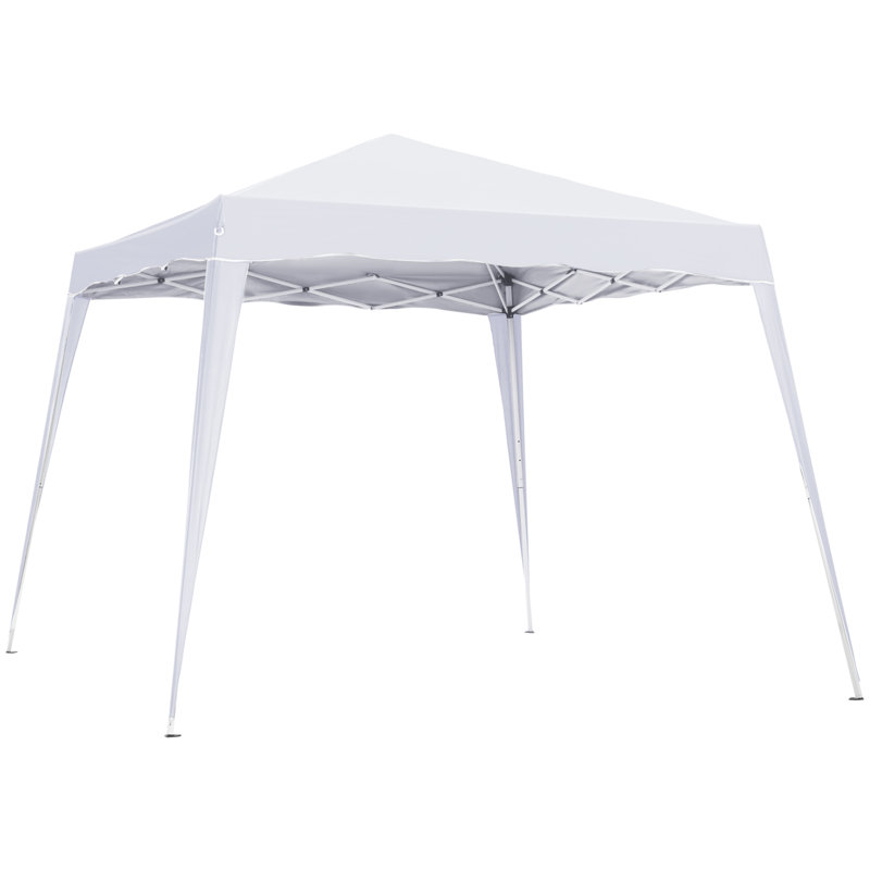 Tente d'extérieur pliable avec auvent 8 'x 8' avec sac, blanc
