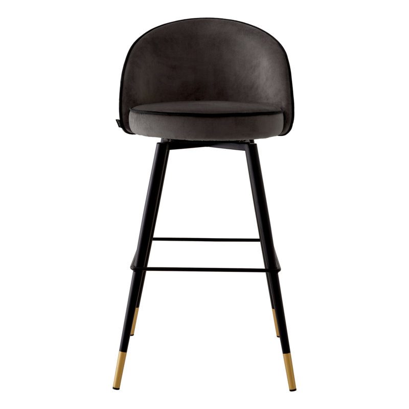 Cooper Swivel Stool, Roche Dark Gray, Bar Stool (30.71" Seat Height)