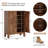 20-Pair Shoe Storage Cabinet with Louvered Doors-1933691637