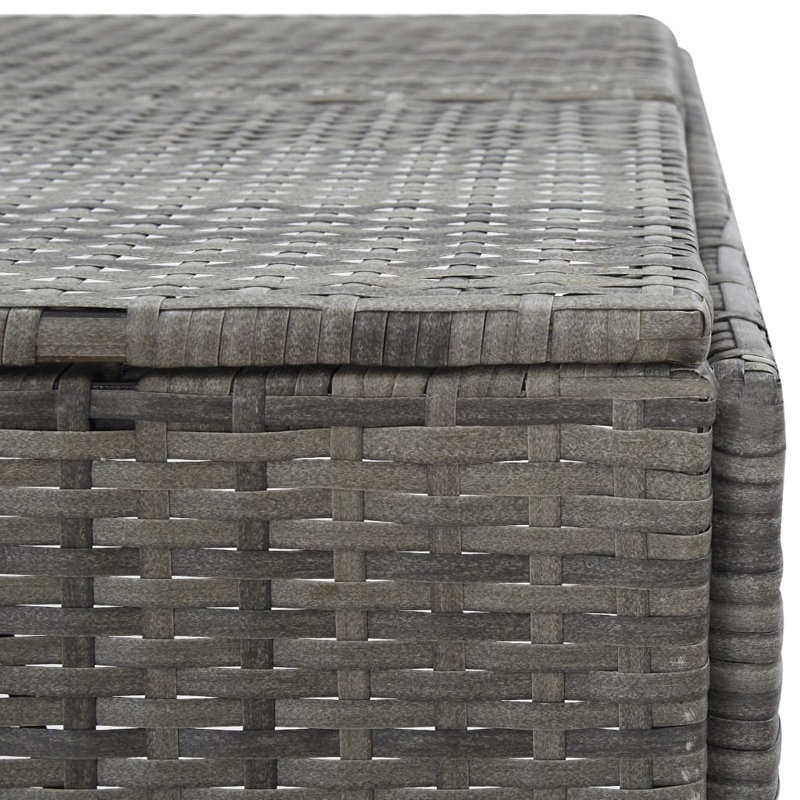 Garbage Can Storage Trash Can Enclosure Wheelie Bin Shed Poly Rattan, Anthracite