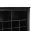 Modern 24-Cubby Shoe Cabinet & Sideboard – Curved Base Storage Console for Entryway, Living Room, or Bedroom-1570347181