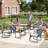 Wicker 8-Person Patio Seating Group With Cushions, Loveseat, Rocking Chairs & Coffee Table