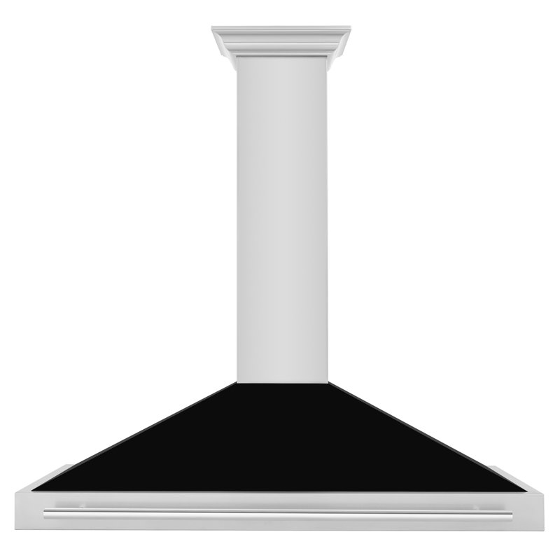 48" 400 CFM Ducted Wall Mount Range Hood, Black Matte