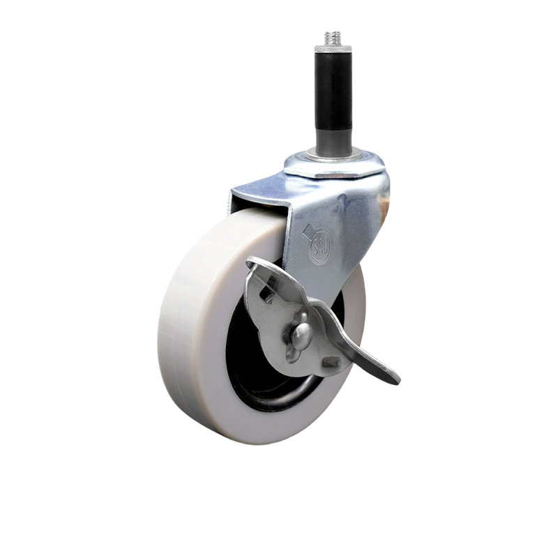 3 Inch Thermoplastic Rubber Wheel 1 Inch Expanding Stem Caster with Brake/SCC-EX05S310-TPRS-SLB-1