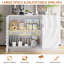 Buffet 47,2 "de large avec 2 portes et 3 tiroirs, tablettes réglables-1674488448