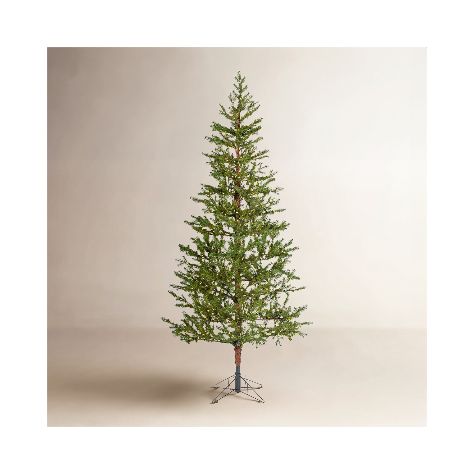 Gerrold Lighted Artificial Pine Christmas Tree, 7.5'