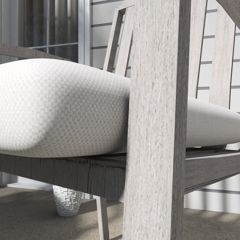 Chaise de salle à manger d'extérieur avec coussin (ensemble de 2)