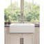 Évier de cuisine en céramique blanc à tablier frontal de 24 po L x 19 po l, cuves profondes, design moderne haut de gamme, teinture et égratignure, surface facile à nettoyer