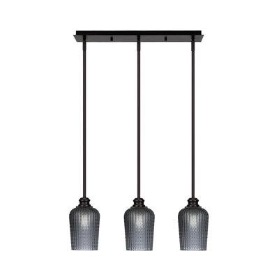 Luminaire suspendu linéaire à 3 lumières avec verre de 5 po Edge