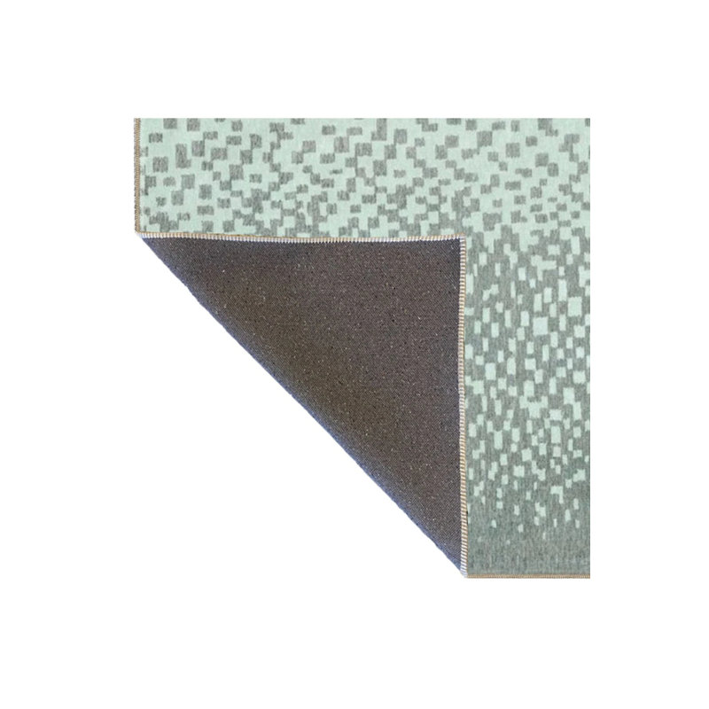 Blue Flowing Pixel Patterned Woven Floor Carpet, Rectangle 3'4" x 6'7"