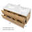 Double Bathroom Vanity With 4 Drawers, Floating Wall-Mounted Storage, Fluted Face With Gold Handles, Contemporary Modern, Primary Bathroom Or Guest Suite