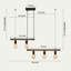 50W Max 5- Foyer Pendant - Iron, Hand-Painted, Dimmable, No Bulb Dimmable Dining Area, E26 Base