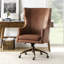 Fauteuil de direction pivotant en cuir véritable Heeg-102291123