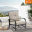Fauteuil club en aluminium avec coussins Sunbrella